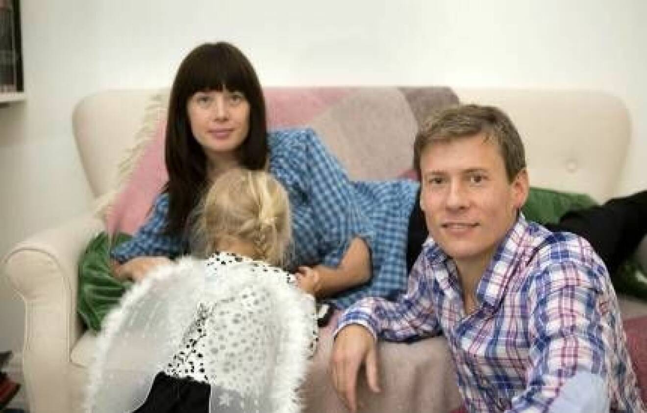 Andreas, härmed hustrun Anna Norman Kölen och 3-åriga dottern Sonja. 