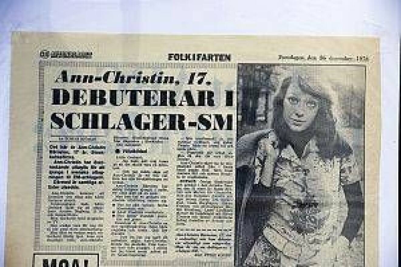 I Melodifestivalen 1975 tävlade Ann-Christine med "Ska vi plocka körsbär i min trädgård"