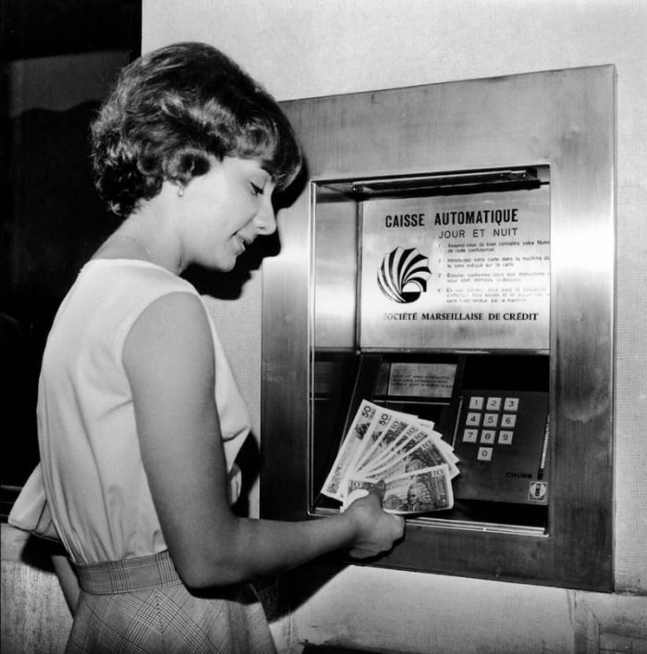 Första bankomaten.