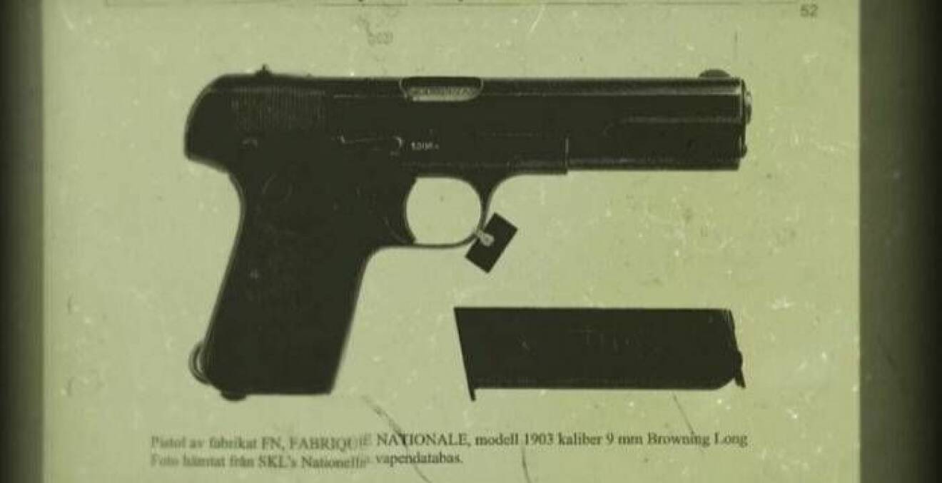 9-mm pistol.