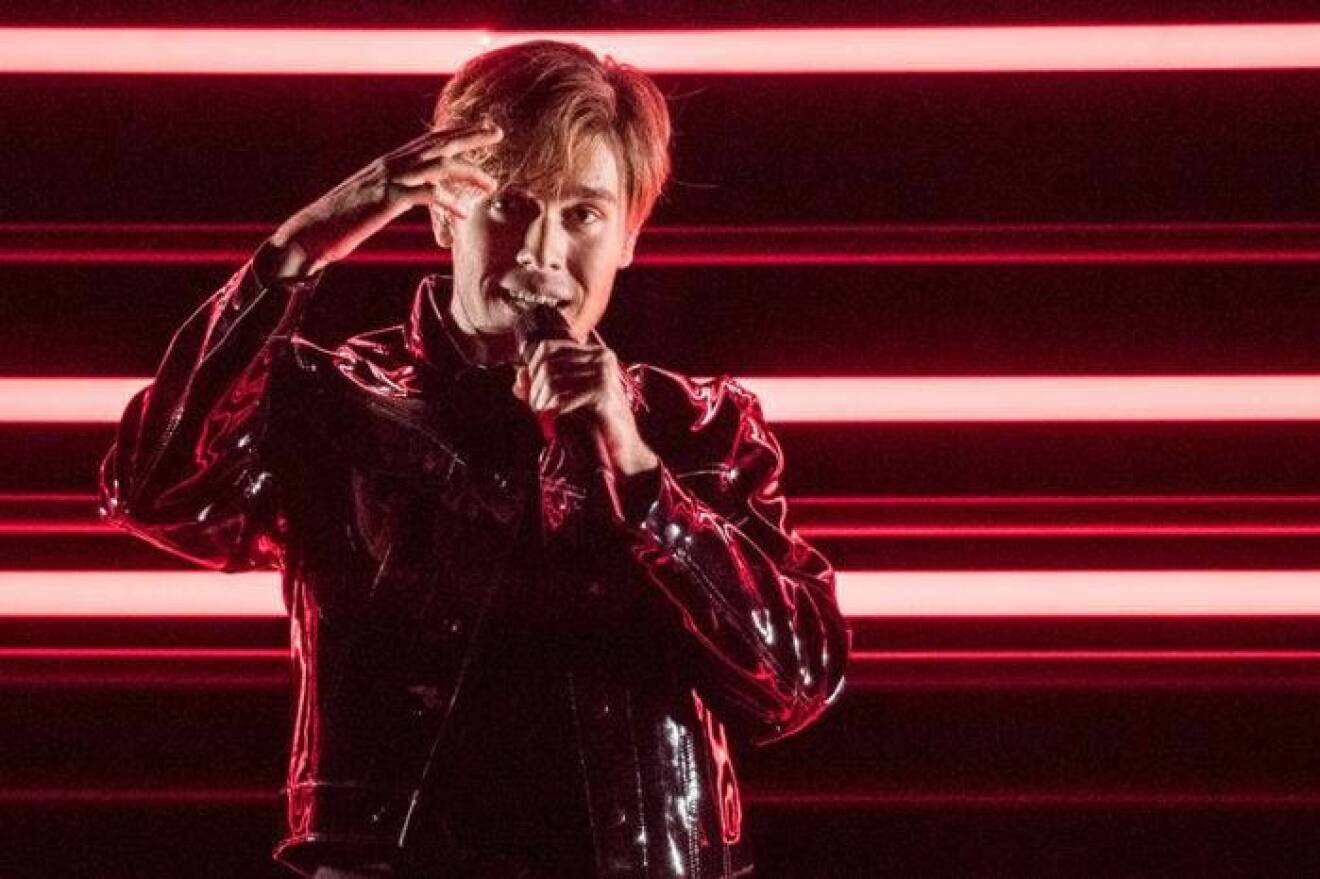 Benjamin Ingrosso i Eurovision song contest 2018.