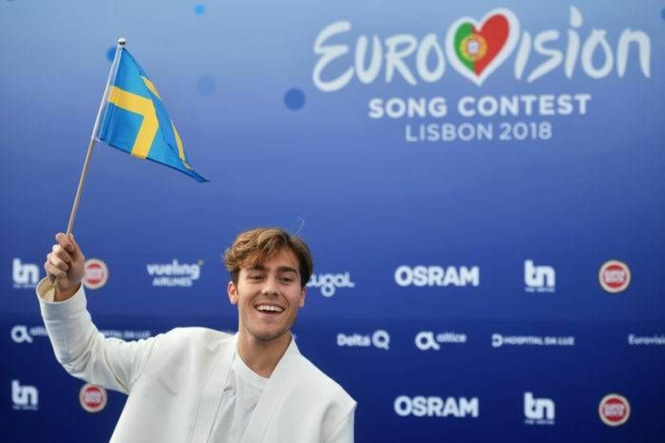 Benjamin Ingrosso i Lissabon, Portugal, inför Eurovision song contest 2018.