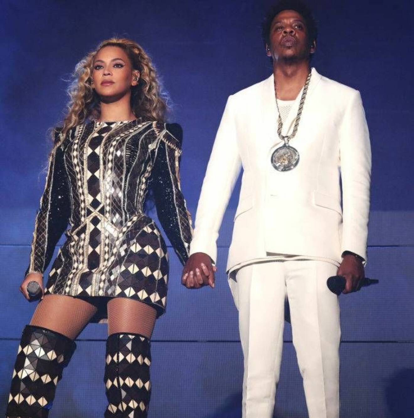Beyonce Knowles och Jay Z i samband med "On The Run II Tour" i Stockholm den 25 juni 2018.