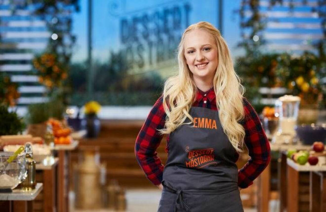 Emma Pettersson i Dessertmästarna hösten 2018 i Kanal 5.