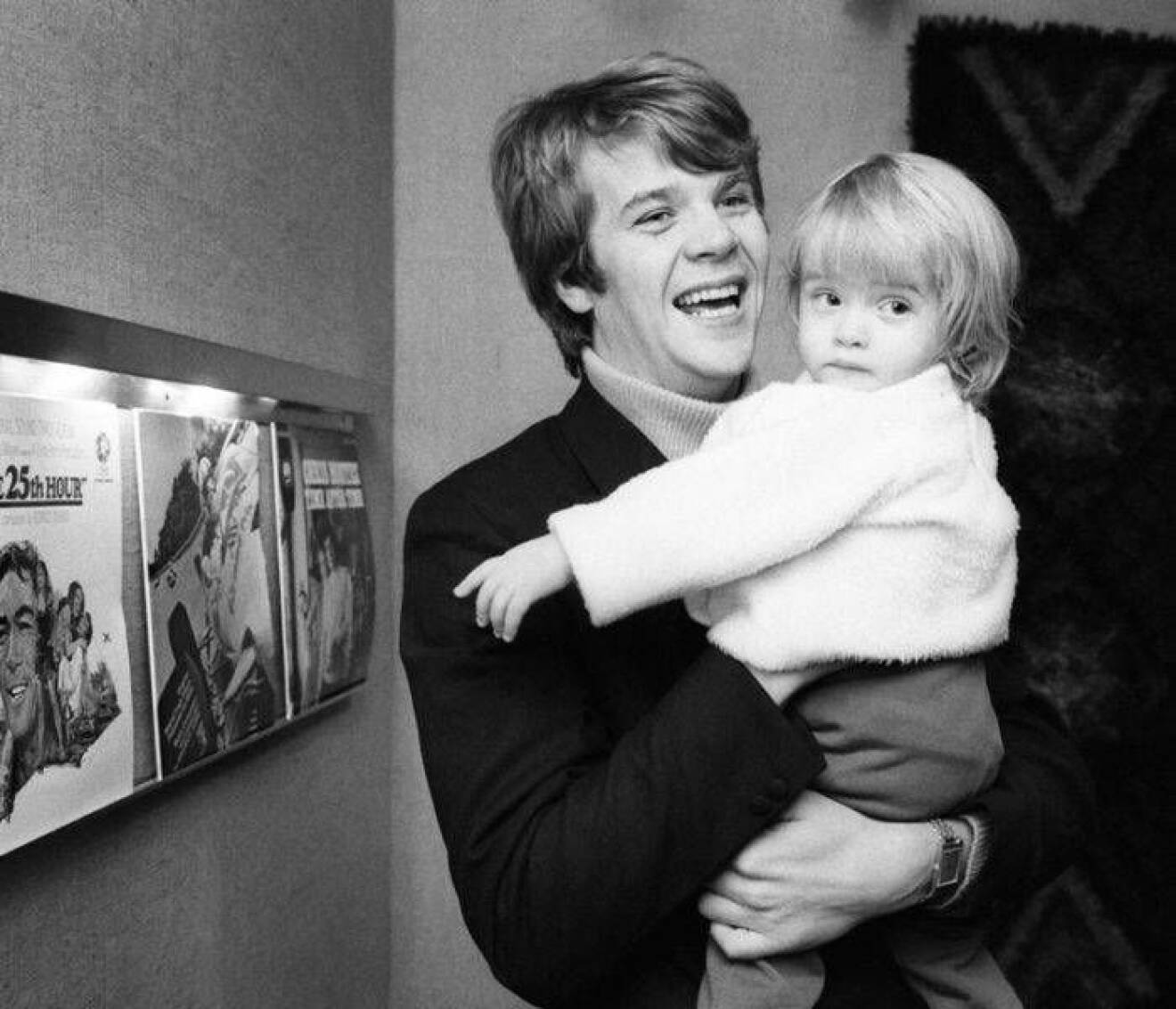 Lasse Berghagen och dottern Malin 1967