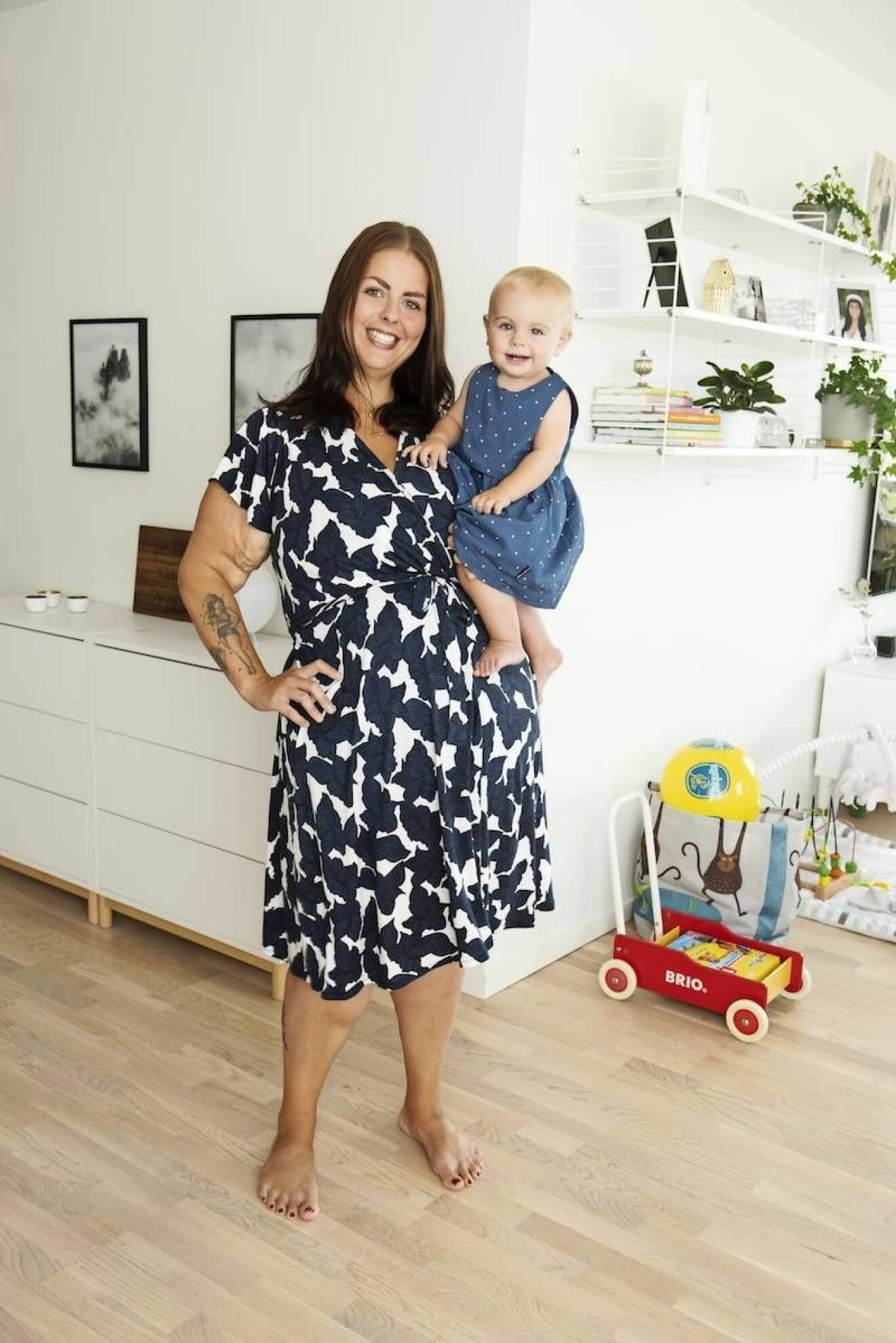 Jessica Nyholm, ”Tjockkocken”, här med dottern Ella, har många följare av sin blogg och på Instagram.