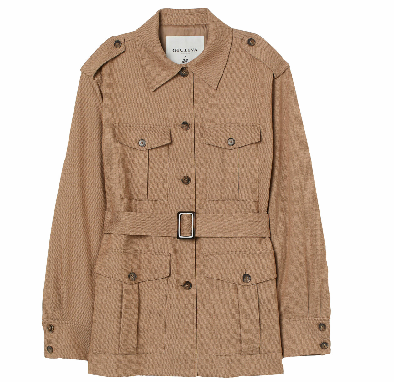 Beige utility-jacka med bälte, från H&M