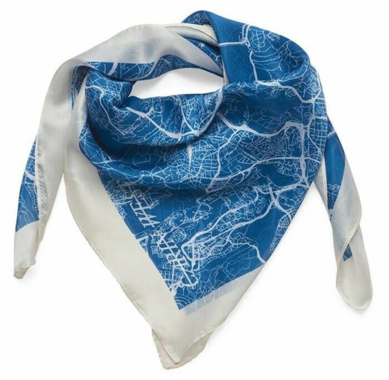 Blåmönstrad scarf från Carin Wester, Åhléns