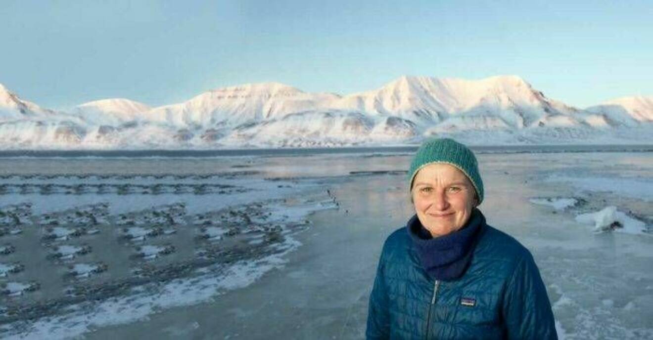 Marina van Dijk på Svalbard. 