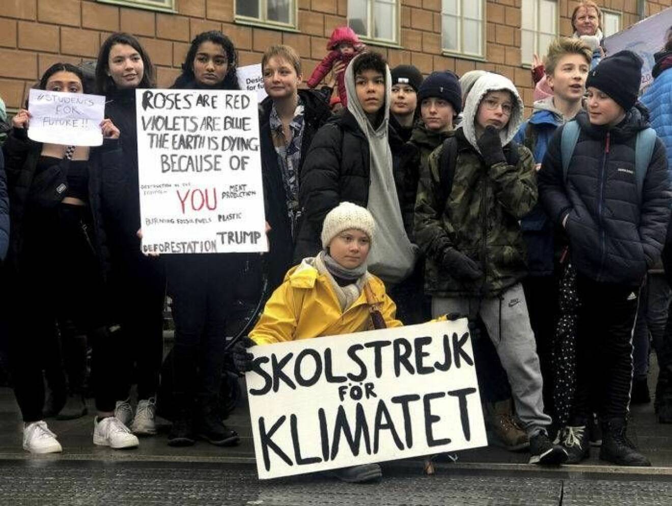 Greta Thunberg strejkar för miljön