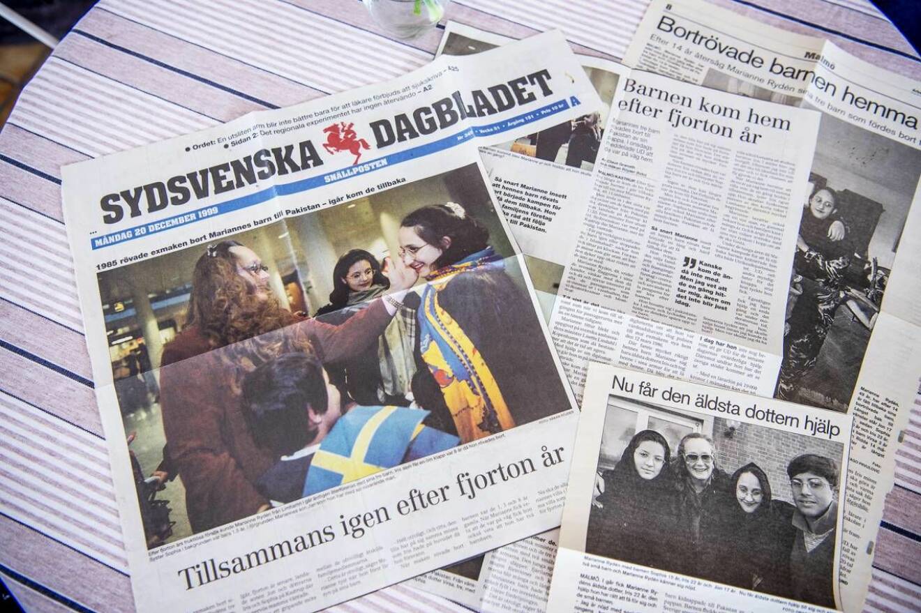 Tidningsklipp från återföreningen på Kastrup