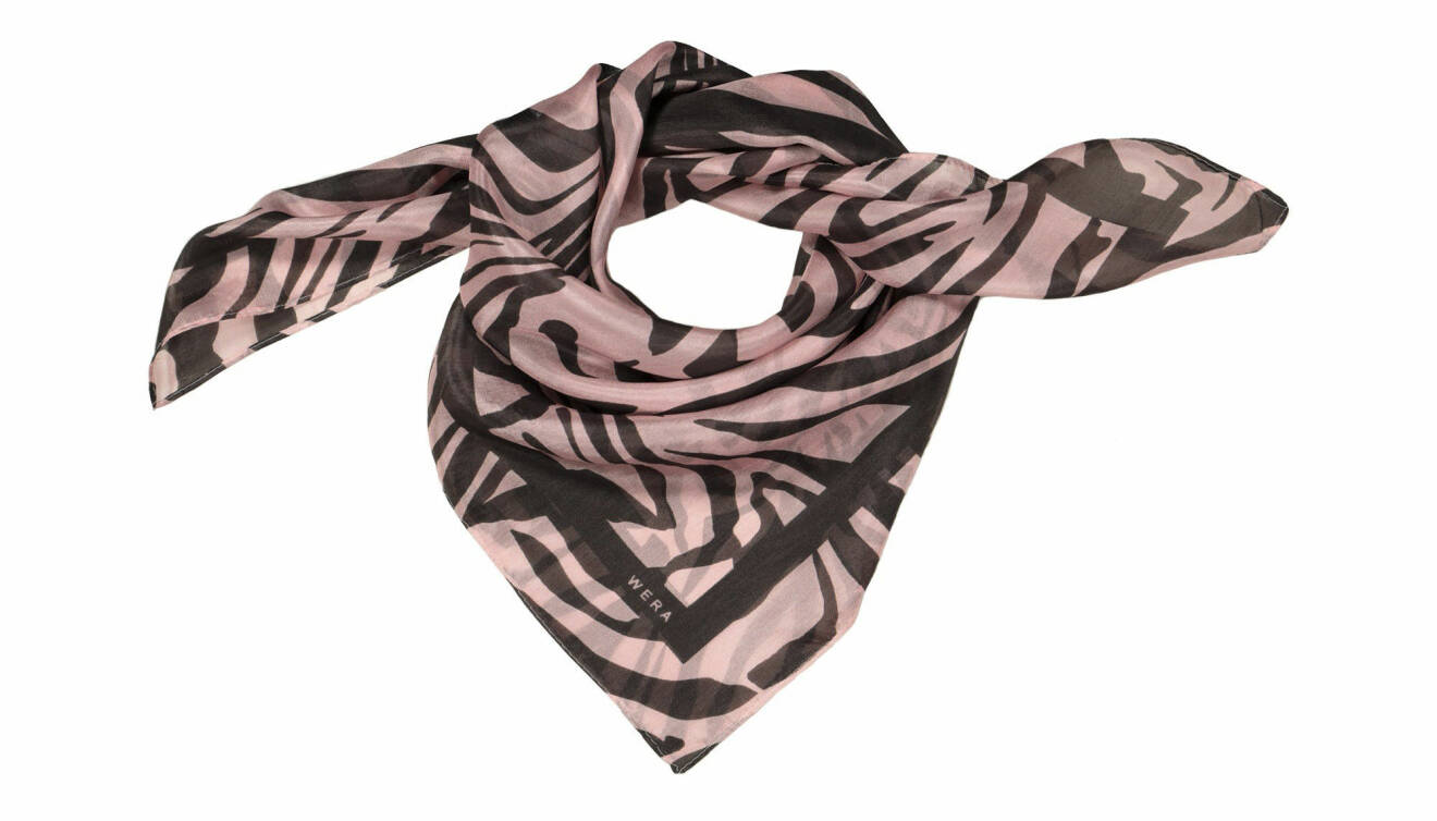 Tigermönstrad rosa scarf.