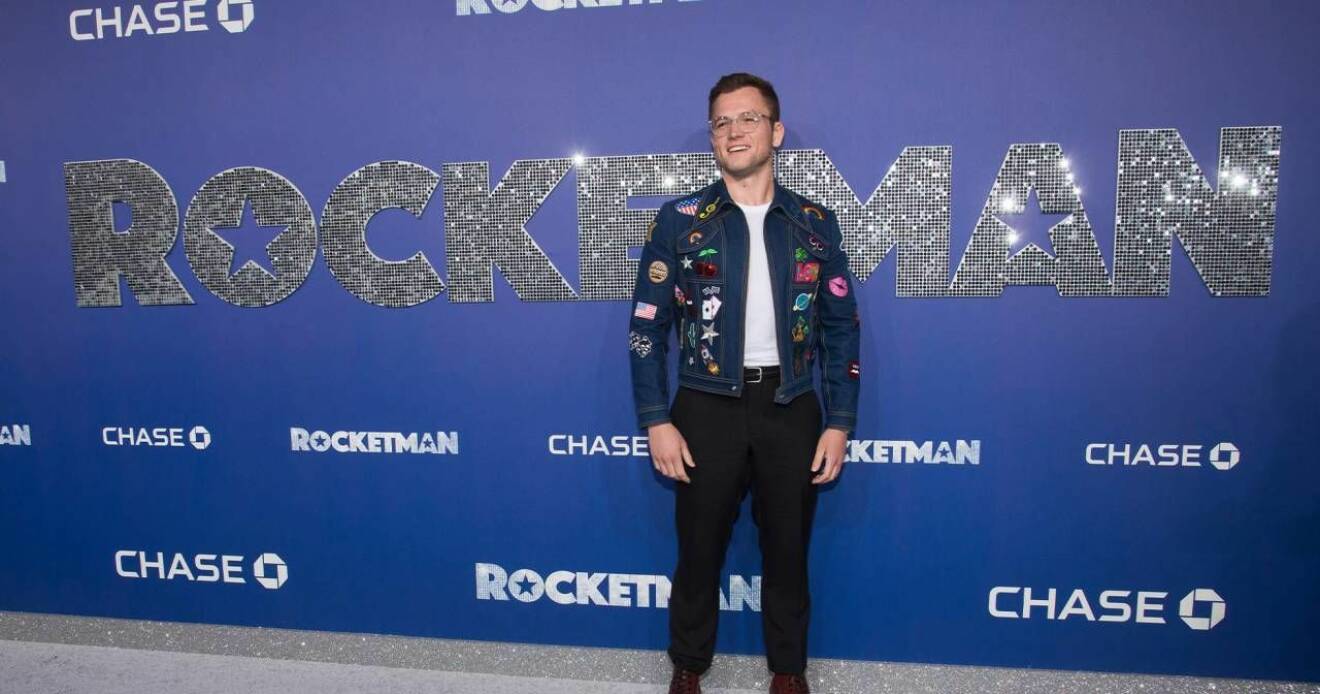Taron Egerton på premiären av Rocketman 2019.