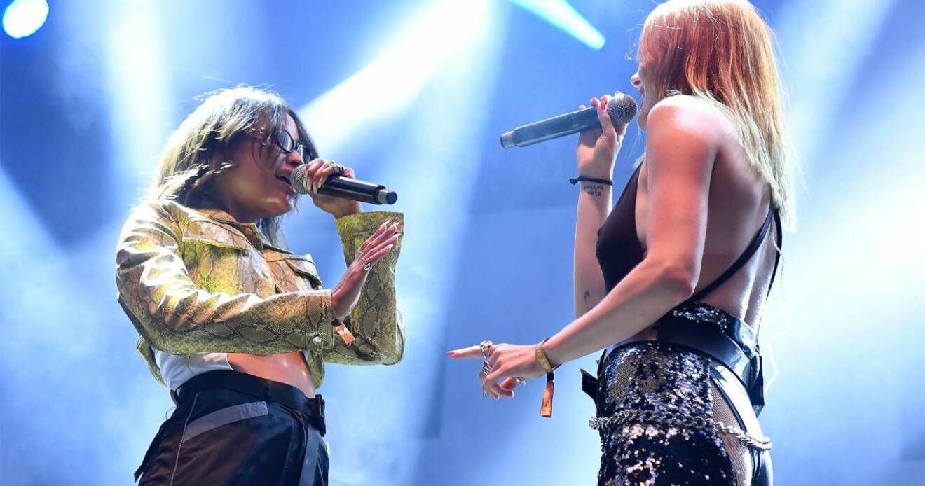 Icona Pop uppträder på Allsång på Skansen den 30 juli 2019.