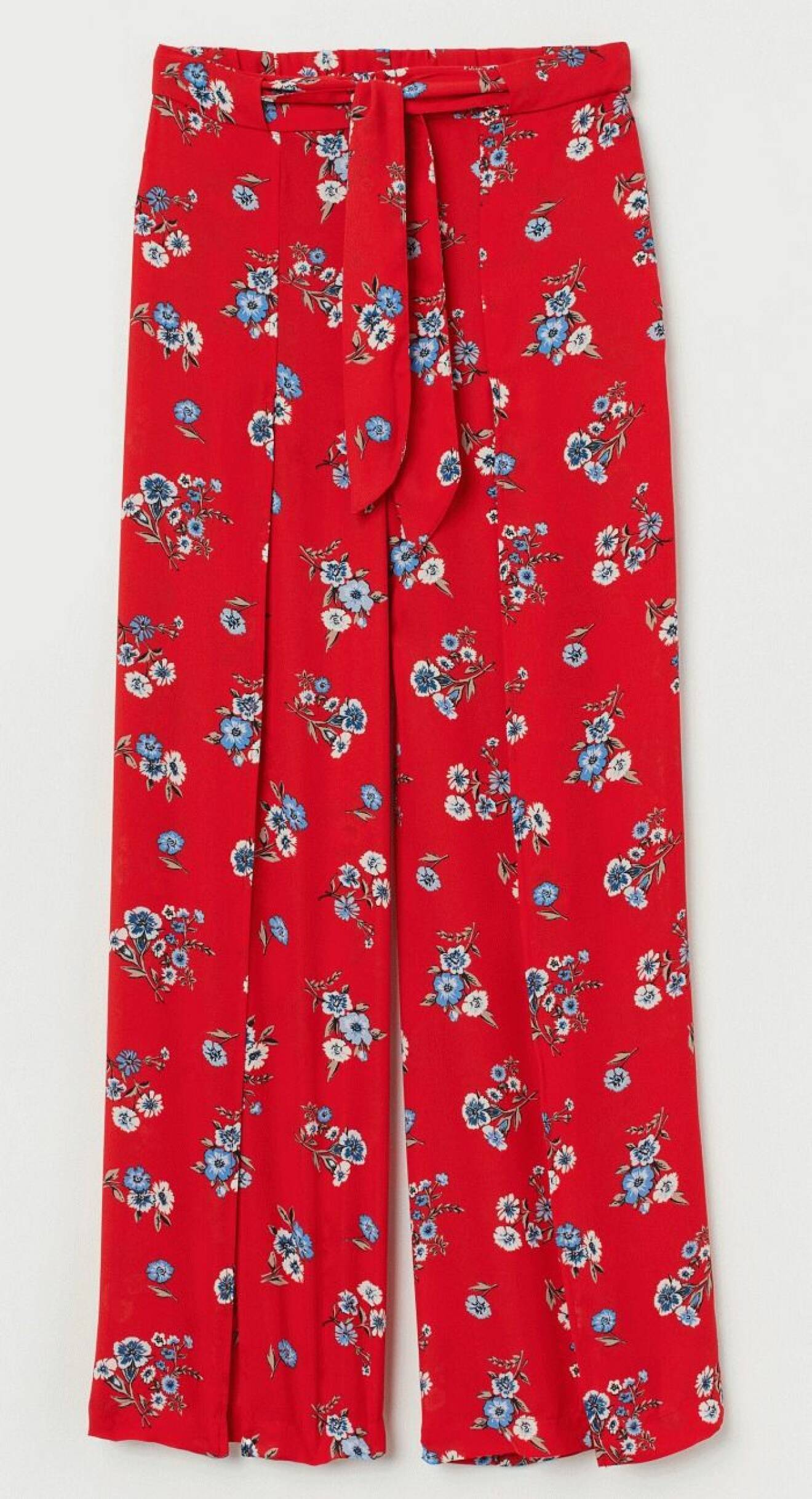 Röda blommiga byxor från H&M