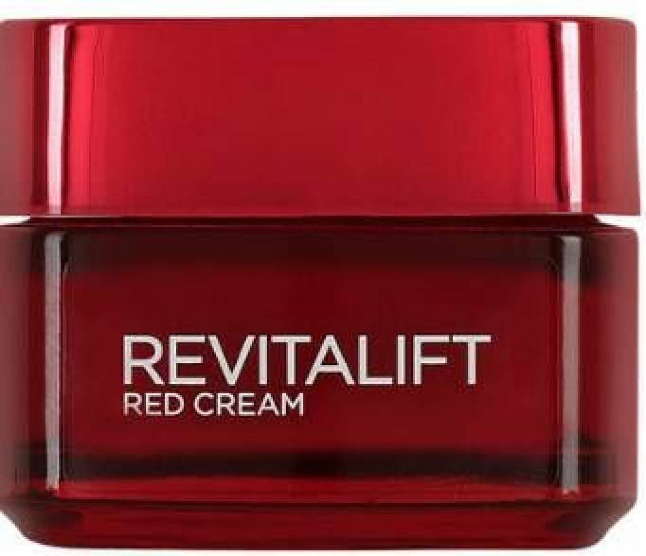 Dagcreme med röda pigment som tar bort glåmighet, L´oreal Red Cream