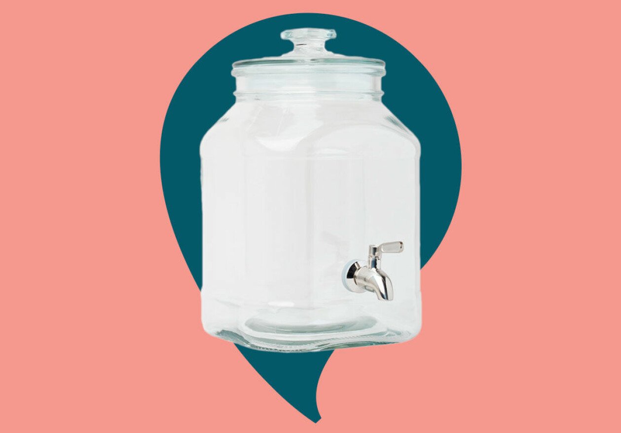 Glasburk med kran, 8,3 liter