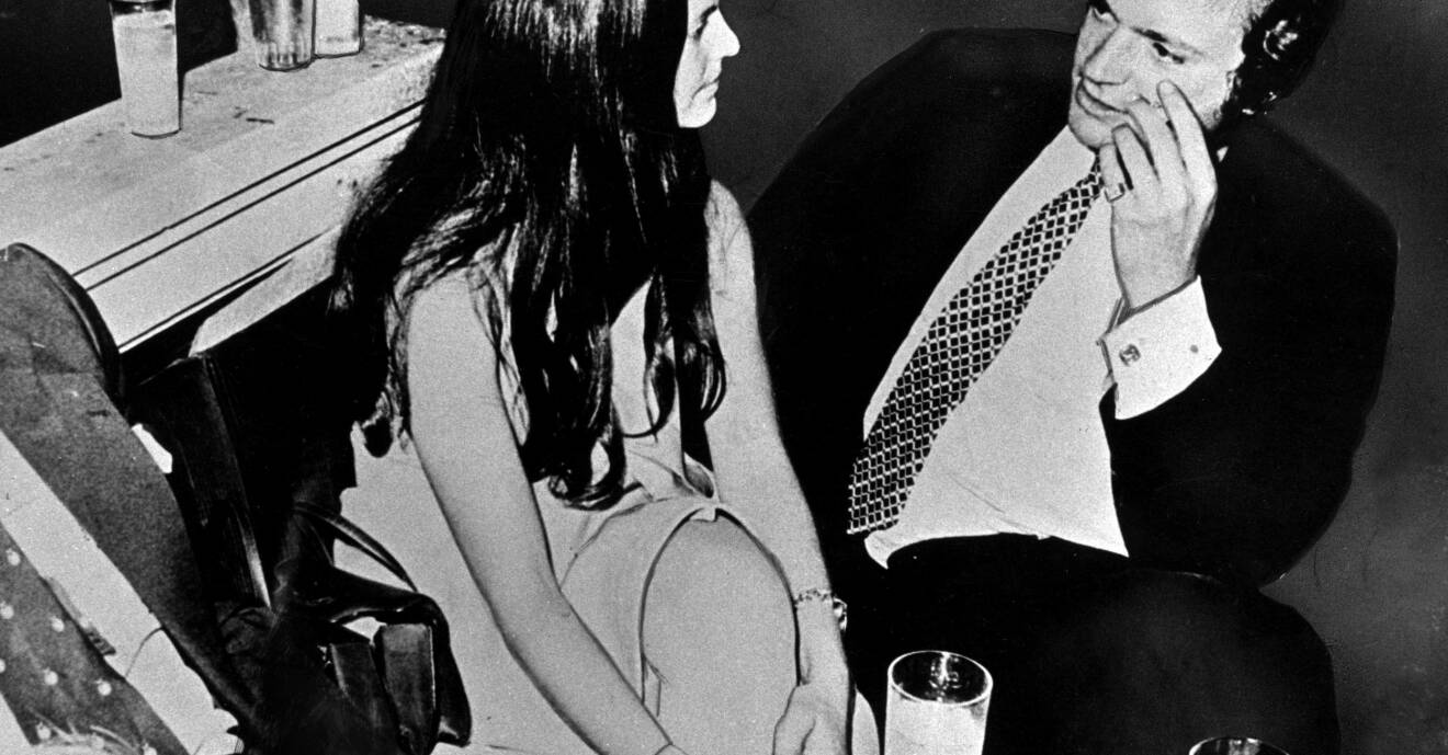 Silvia Sommerlath tillsammans med Carl Gustaf på Bar Kinki under OS i München 1972.