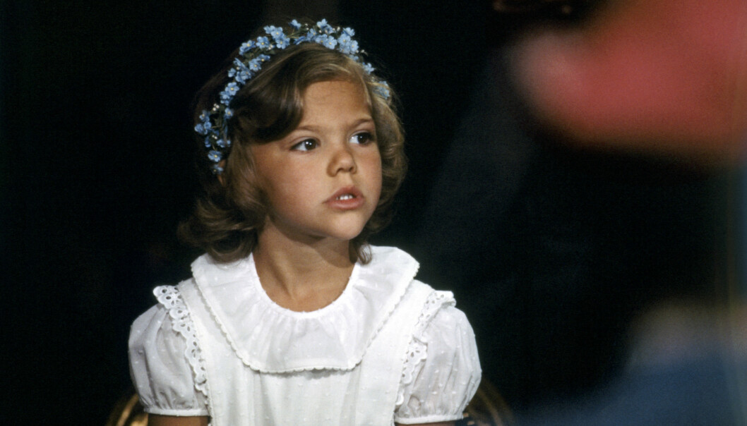 Foto: SVT Bild Kronprinsessan Victoria på prinsessan Madeleines dop.