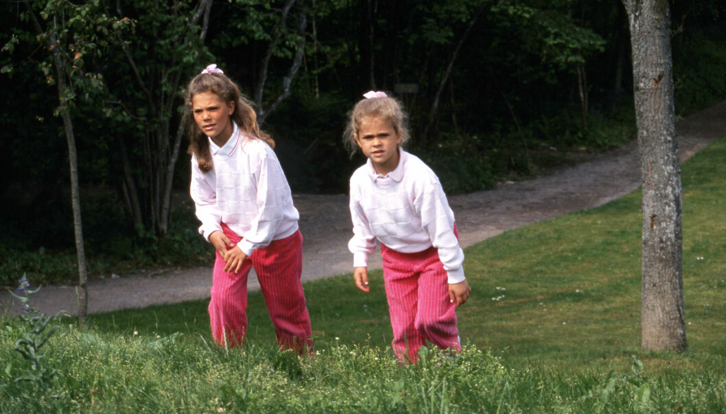 Foto: Charles Hammarsten/TT Kronprinsessan Victoria med prinsessan Madeleine 1988