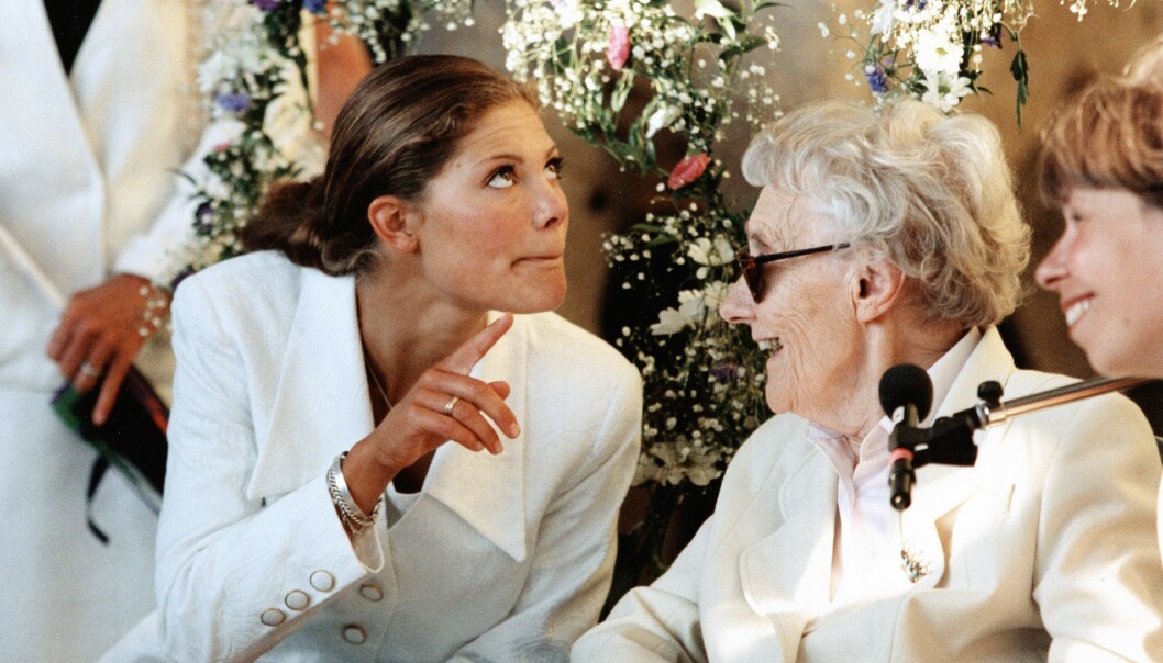 Foto: Tomas Oneborg/SvD/TT Kronprinsessan Victoria med Astrid Lindgren