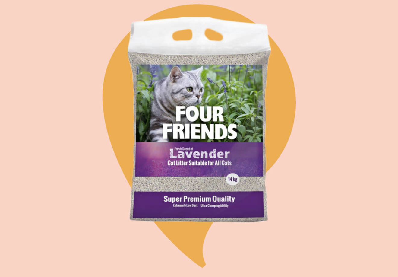 Fourfriends kattsand lavendel