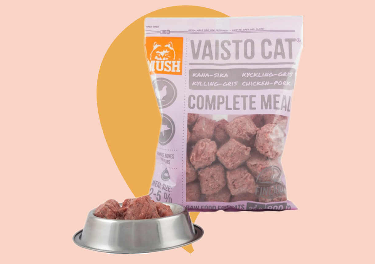 Fryst kattmat i portionsbitar