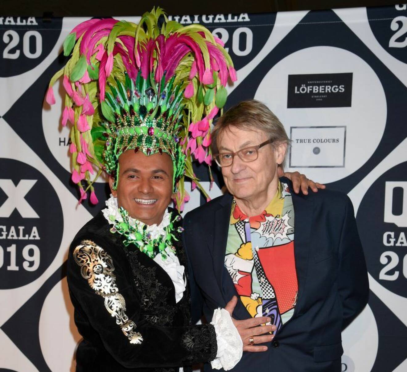 Lars Lerin tillsammans med sin ”Junior” – Manuel Junior Lerin – på QX-galan.
