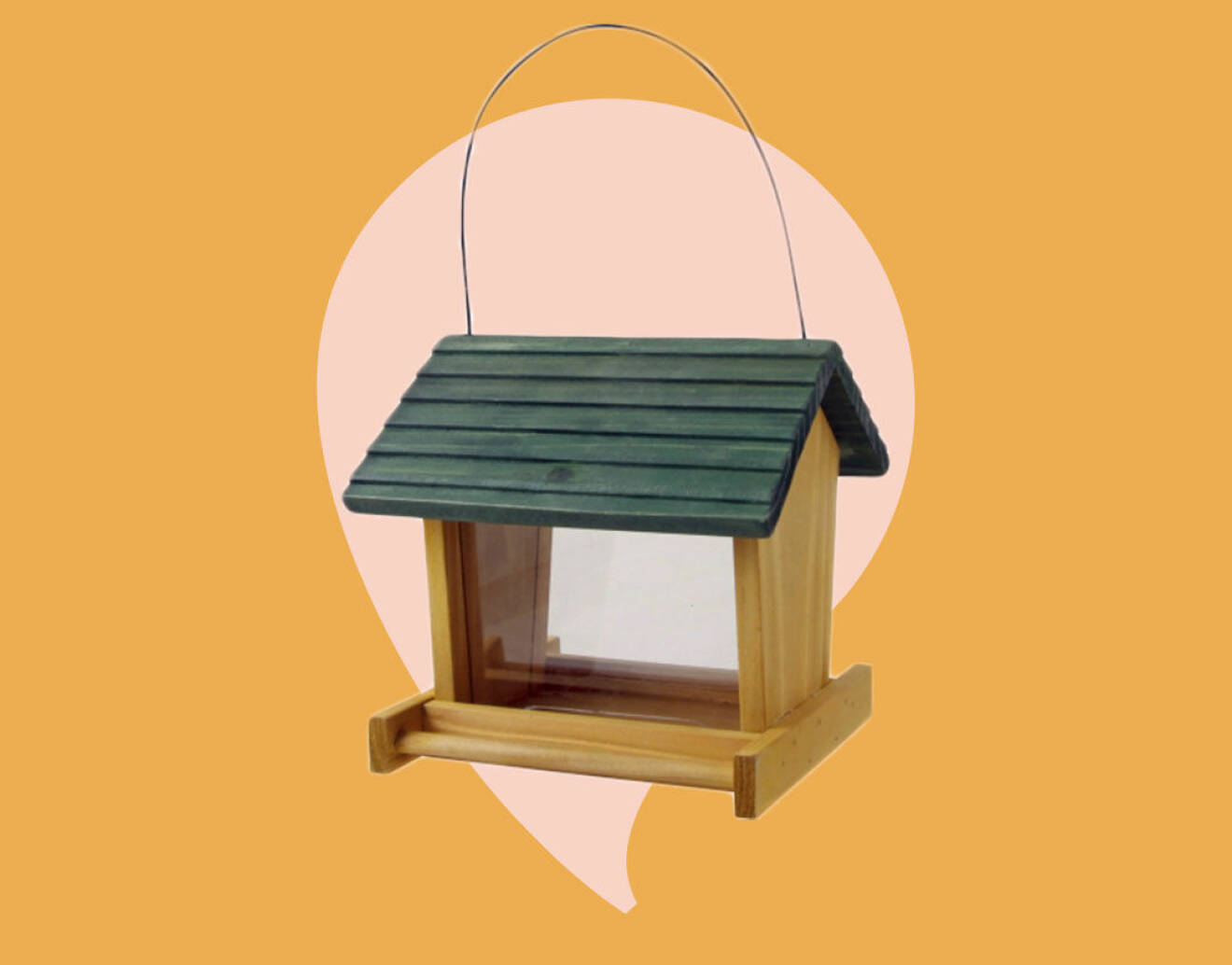 Fågelmatare som ser ut som ett litet hus