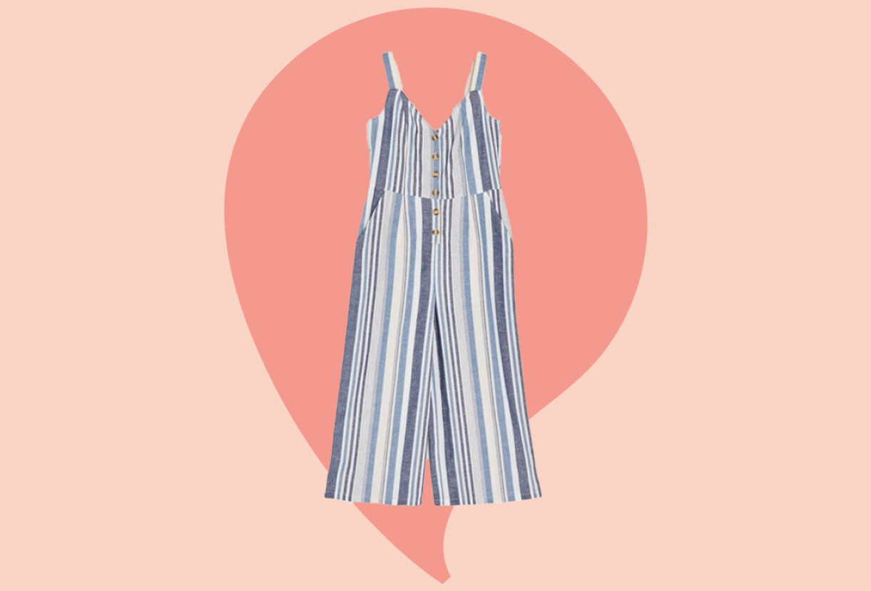 Blårandig byxdress från Lindex