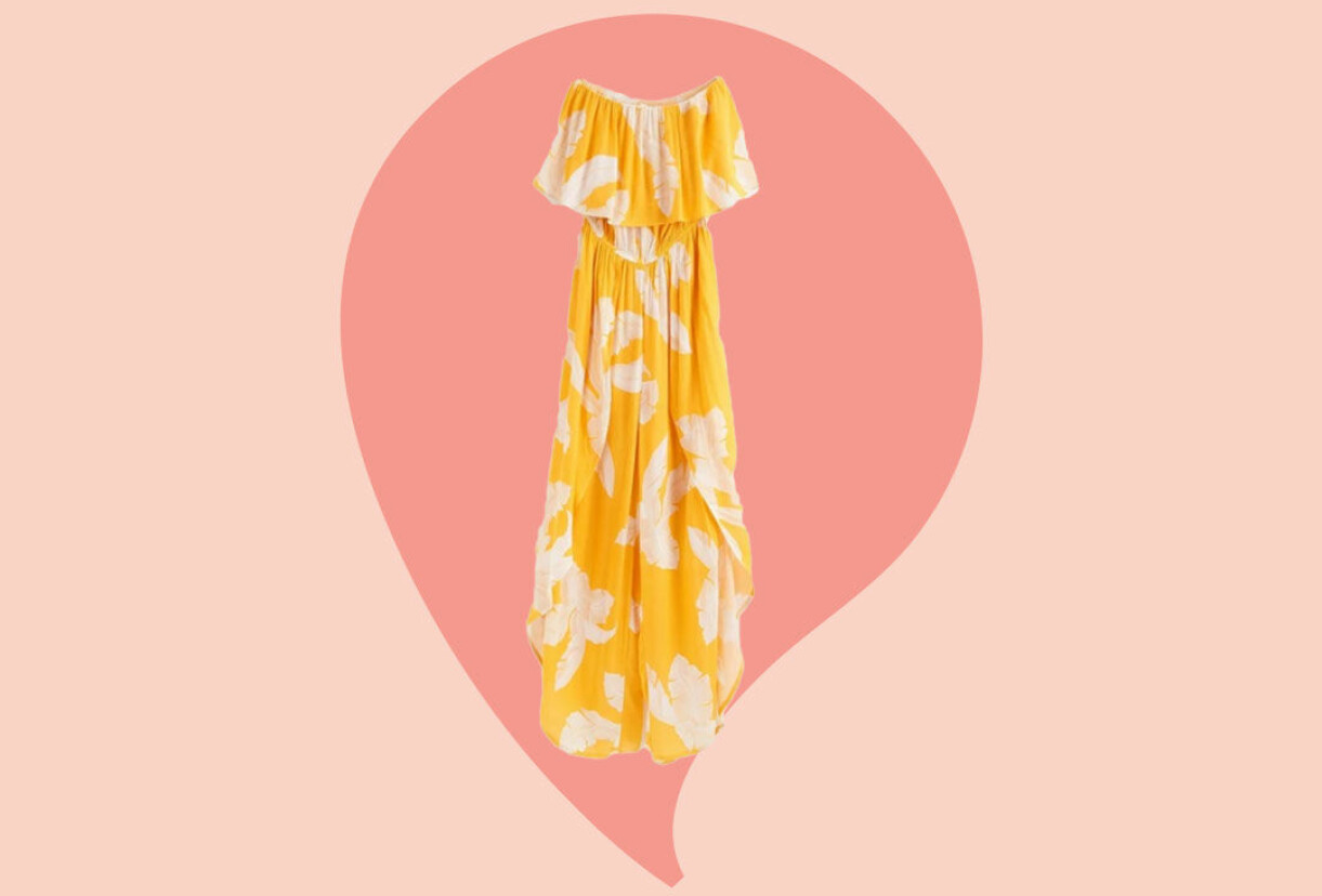 Gul byxdress från Lindex