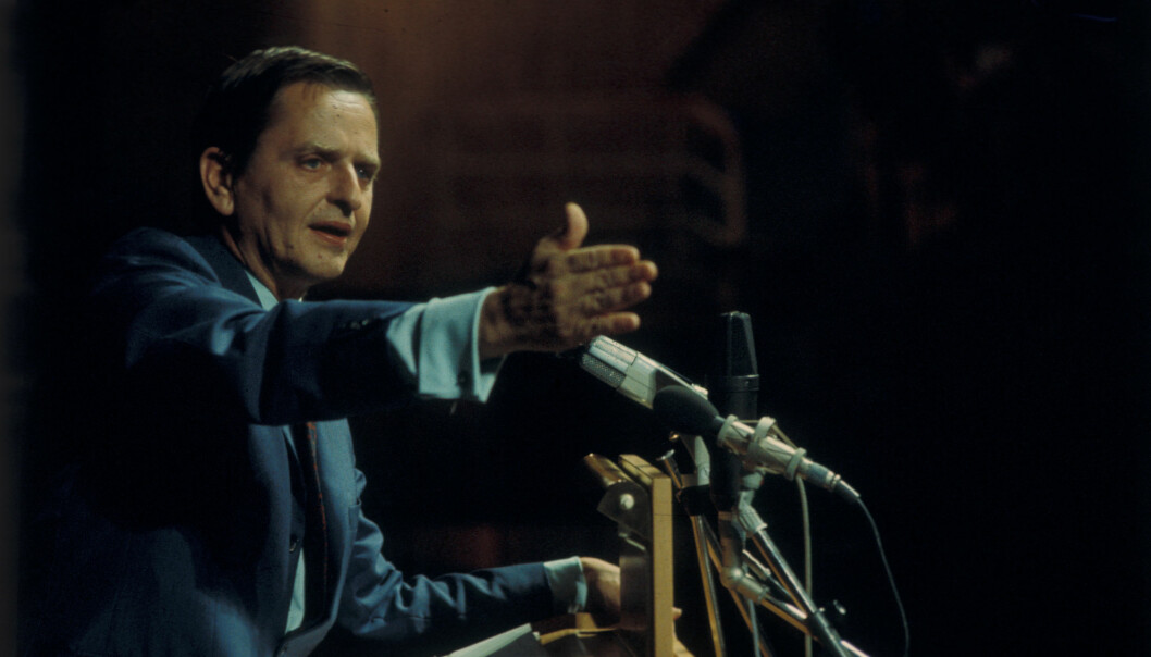 Olof Palme i talarstolen Olof Palme i talarstolen