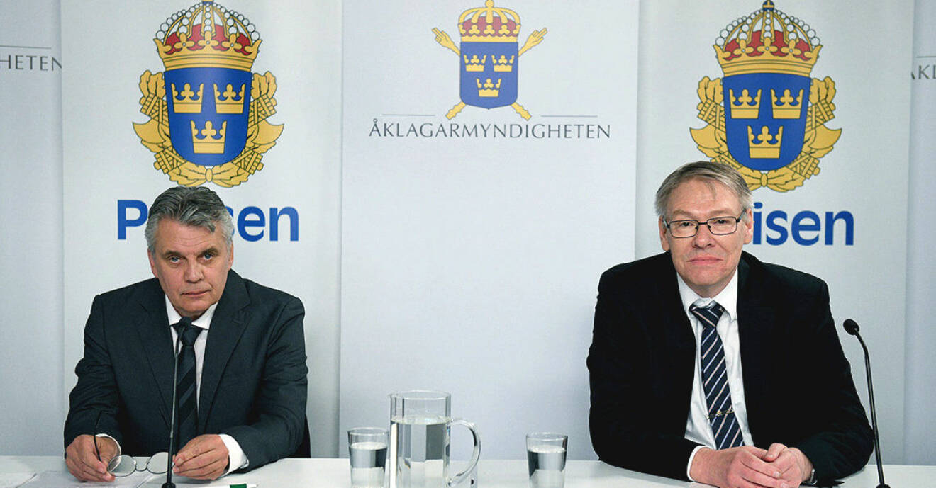 Spaningsledare Hans Melander och chefsåklagare Krister Petersson håller digital presträff om Palmeutredningen