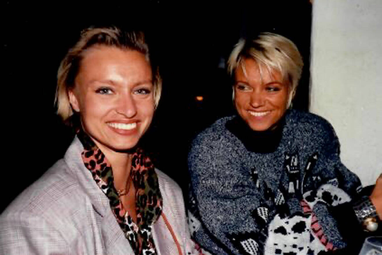 Carina Kopriwa och Lena Pålsson fotograferade på 80-talet.