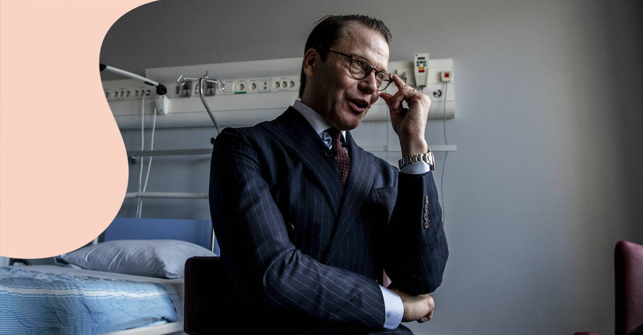 Prins Daniel på besök hos transplantationskirurgiska kliniken på Karolinska universitetssjukhuset i Huddinge, maj 2019.