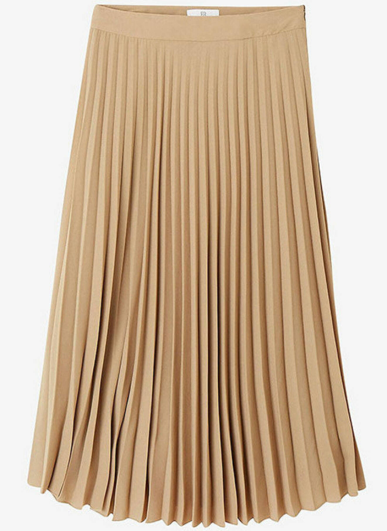 Beige plisserad kjol från La Redoute Collection.