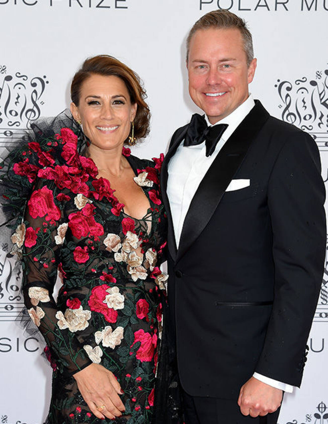 Jill Johnson tillsammans med pojkvännen Mattias Elg på Polarpriset 2019.