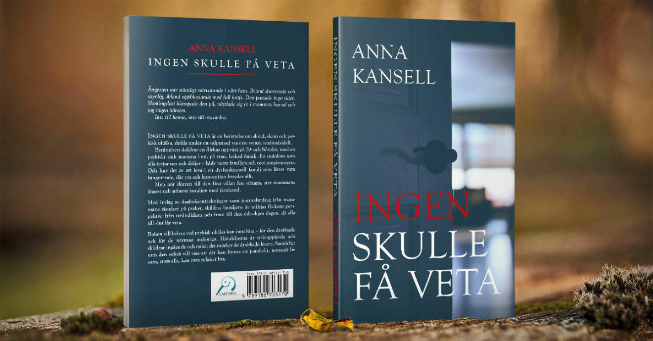 Framsidan och baksidan av boken Ingen skulle få veta av Anna Kansell.