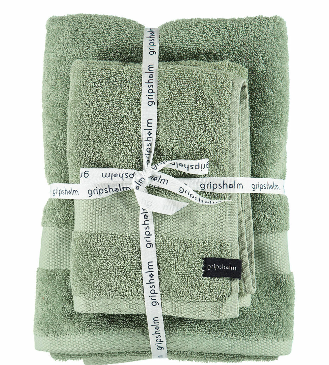 Gröna handdukar.