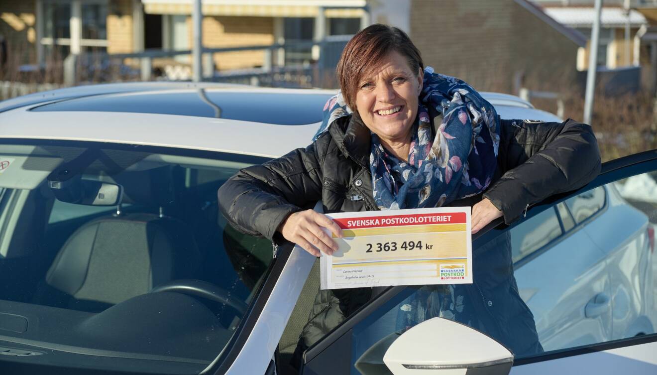 För pengarna som Carina Svende vann köpte hon bland annat en bil.