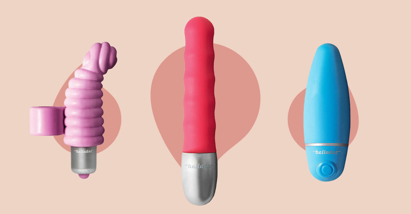 Sexleksaker i olika färger för kvinnor.