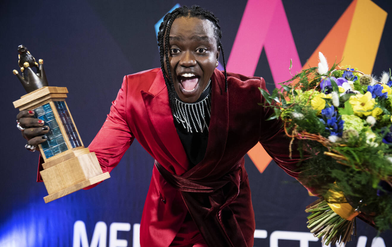 Tousin ”Tusse” Chiza vinner Melodifestivalen 2021.