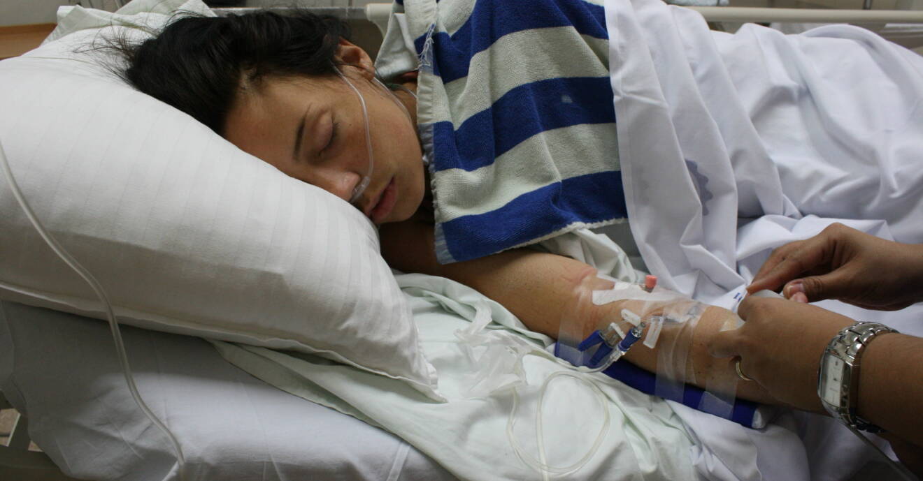 Petra Ljungberg vårdades på sjukhus i Manilla efter stroke i Robinson
