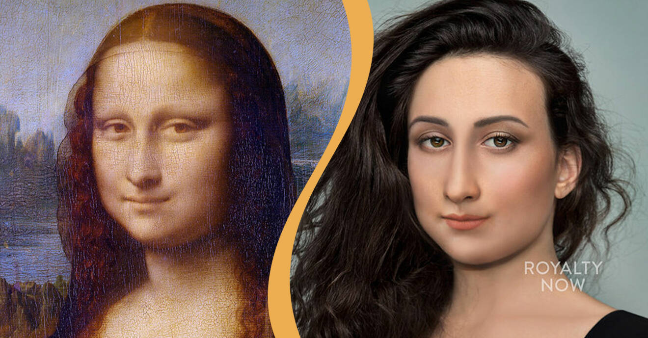 Så hade Mona Lisa sett ut idag. Konstnären Becca Saladin förvandlar historiska personer till hur de hade kunnat se ut idag.