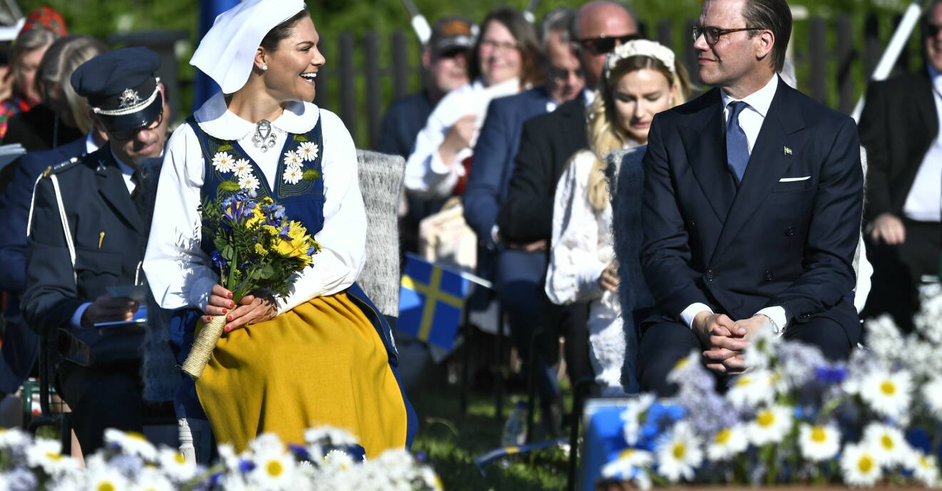 Kronprinsessan Victoria och prins Daniel under Sveriges nationaldag den 6 juni 2021.