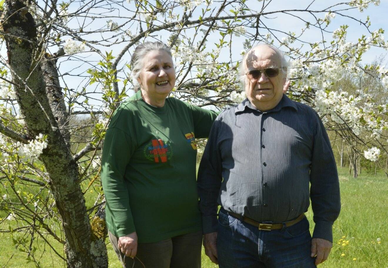 Föräldrarna till Christel Guillet på Nygrans gård i Kolmården.