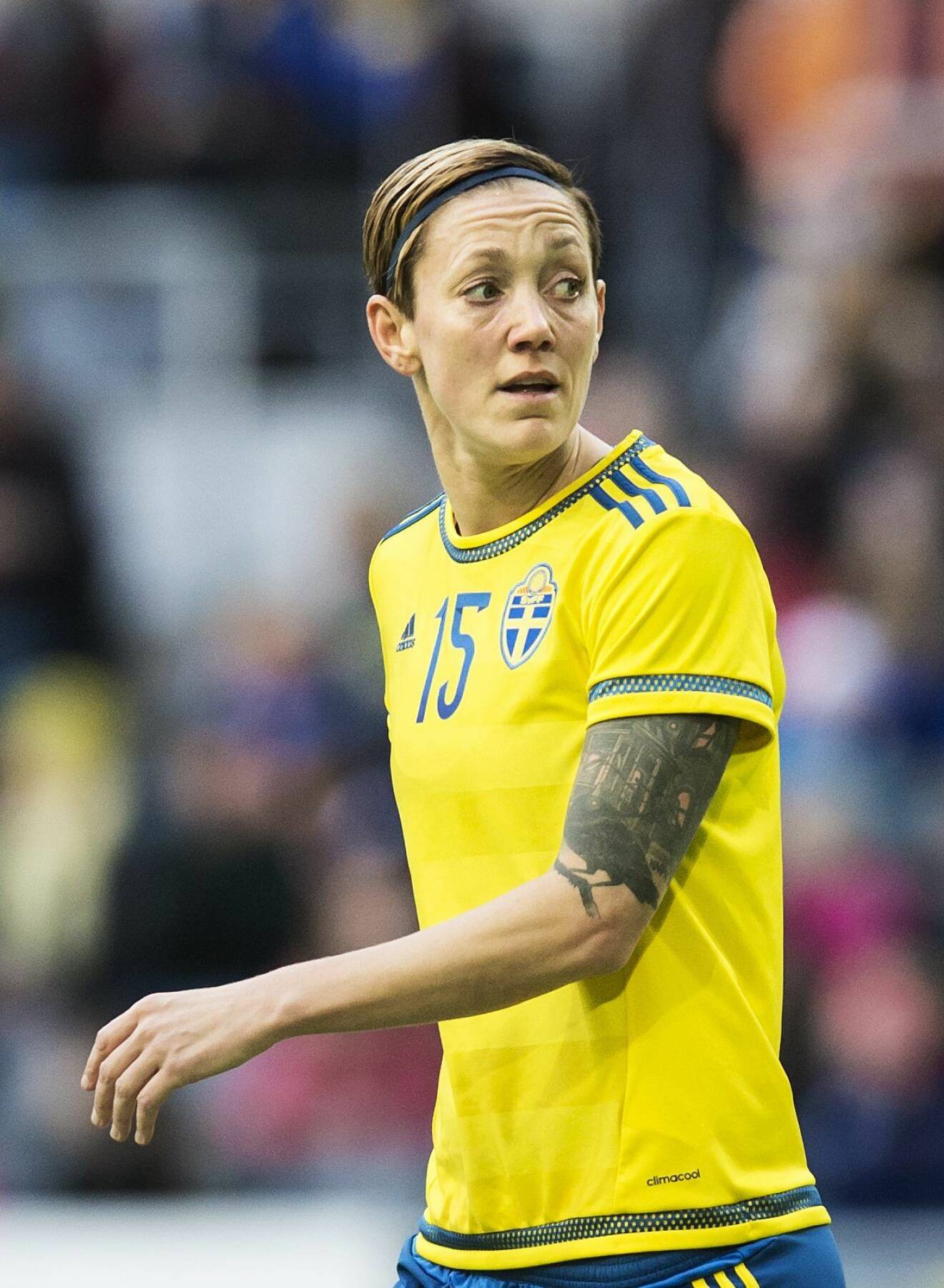 Therese Sjögran, tidigare stjärna i fotbollslandslaget.