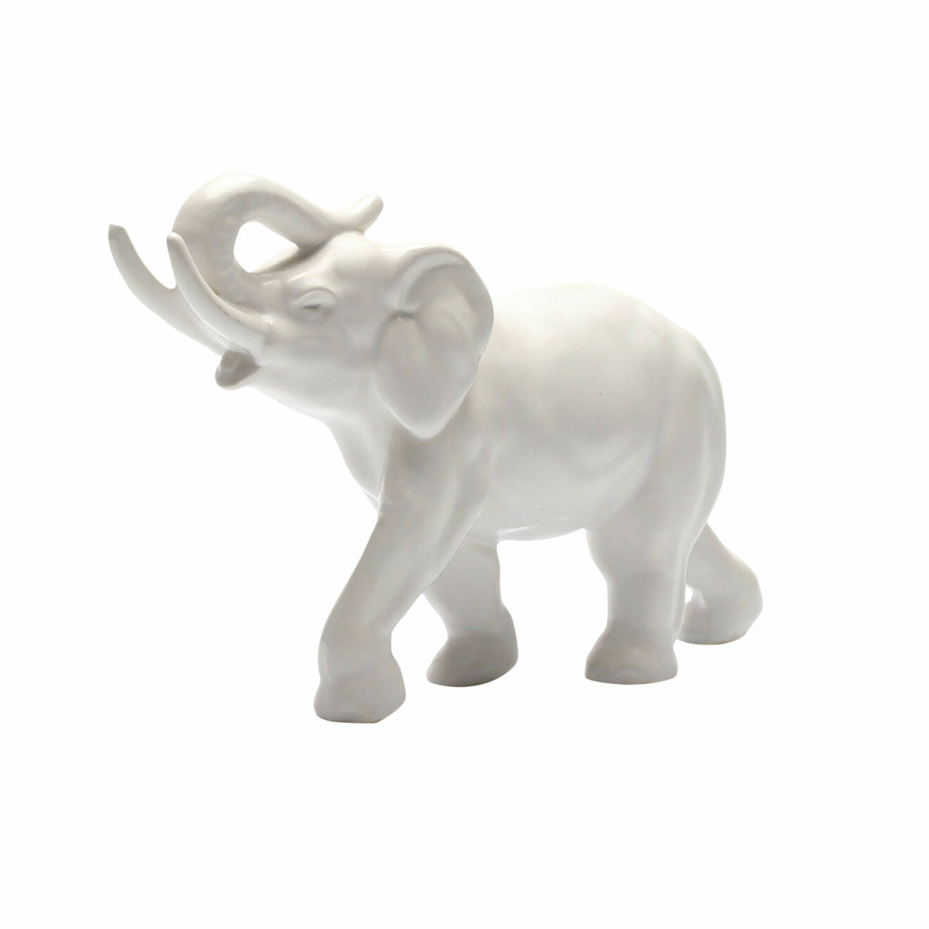 Elefant i vitt porslin.