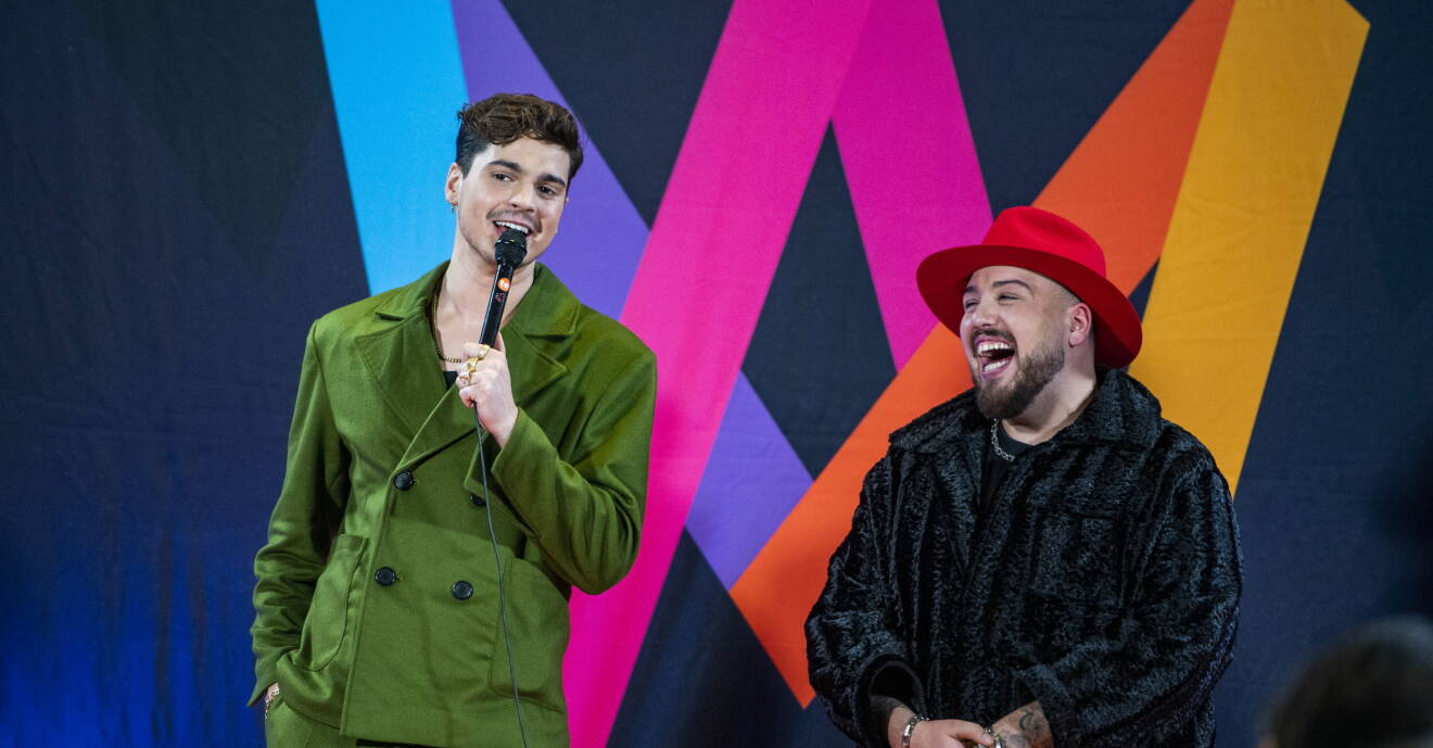 Anis Don Demina och Oscar Zia i Melodifestivalen.