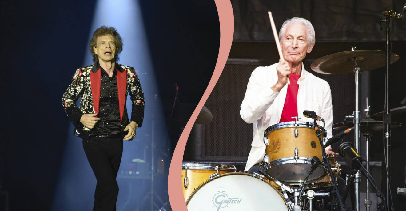 Mick Jagger och Charlie Watts från The Rollling Stones.